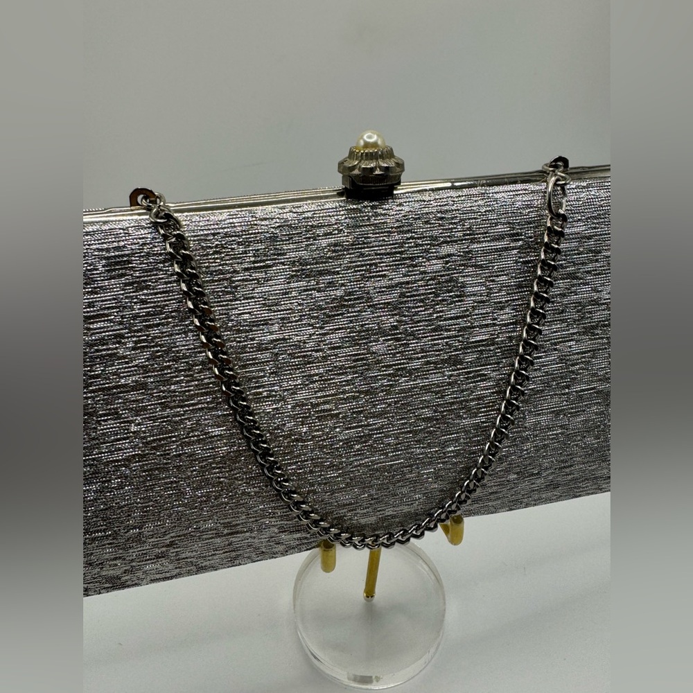 Antique/Vintsge Elegant Silver Clutch/Shoulder Bag - Picture 2 of 5